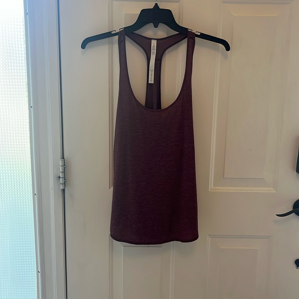 Lululemon Maroon razor back tank top